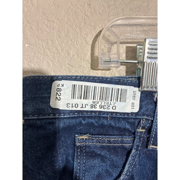 Unifirst Jeans Men's size 34x32 Carpenter Straight Leg 100% Cotton Blue Denim - Picture 2 of 10